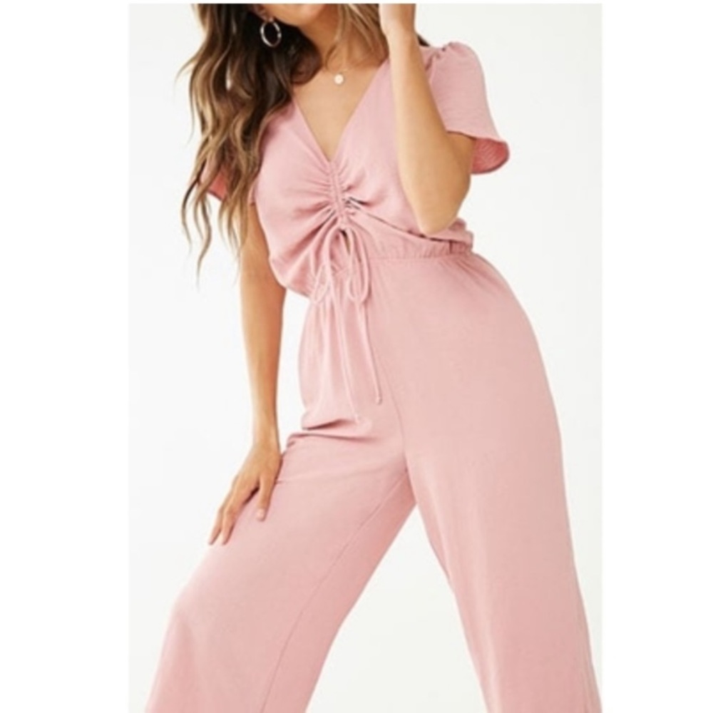 Potter’s pot | mauve pink ruched jumpsuit - Picture 1 of 7